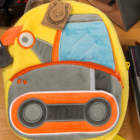 Digger toddler backpack