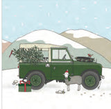 Landrover , sheep , cows , dogs Christmas Cards