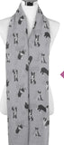 Border Collie Dog Print Scarfs