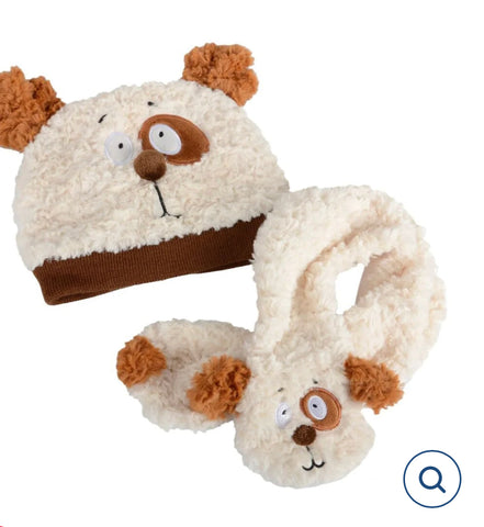 Baby Dog cute  Hat & Scarf set