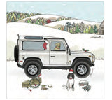 Landrover , sheep , cows , dogs Christmas Cards