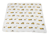 Dump Trucks & Diggers natural bamboo Blanket/ swaddling