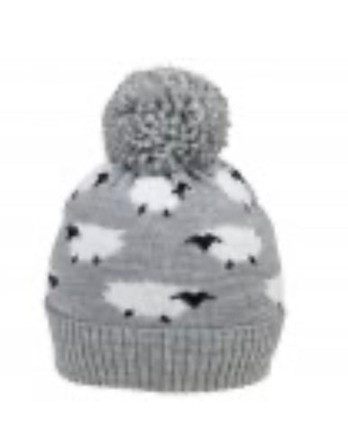 Adults Sheep Fleece Bobble Hats