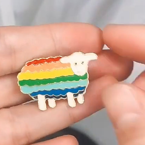 Rainbow  sheep Pin