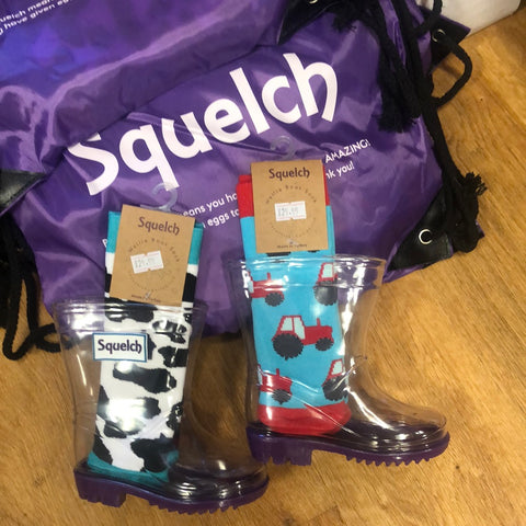 Squelch clear wellingtons