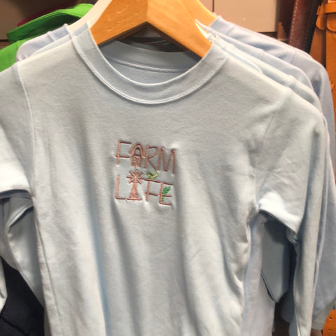 Farm life kids long sleeve t shirt