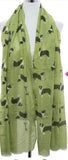 Border Collie Dog Print Scarfs